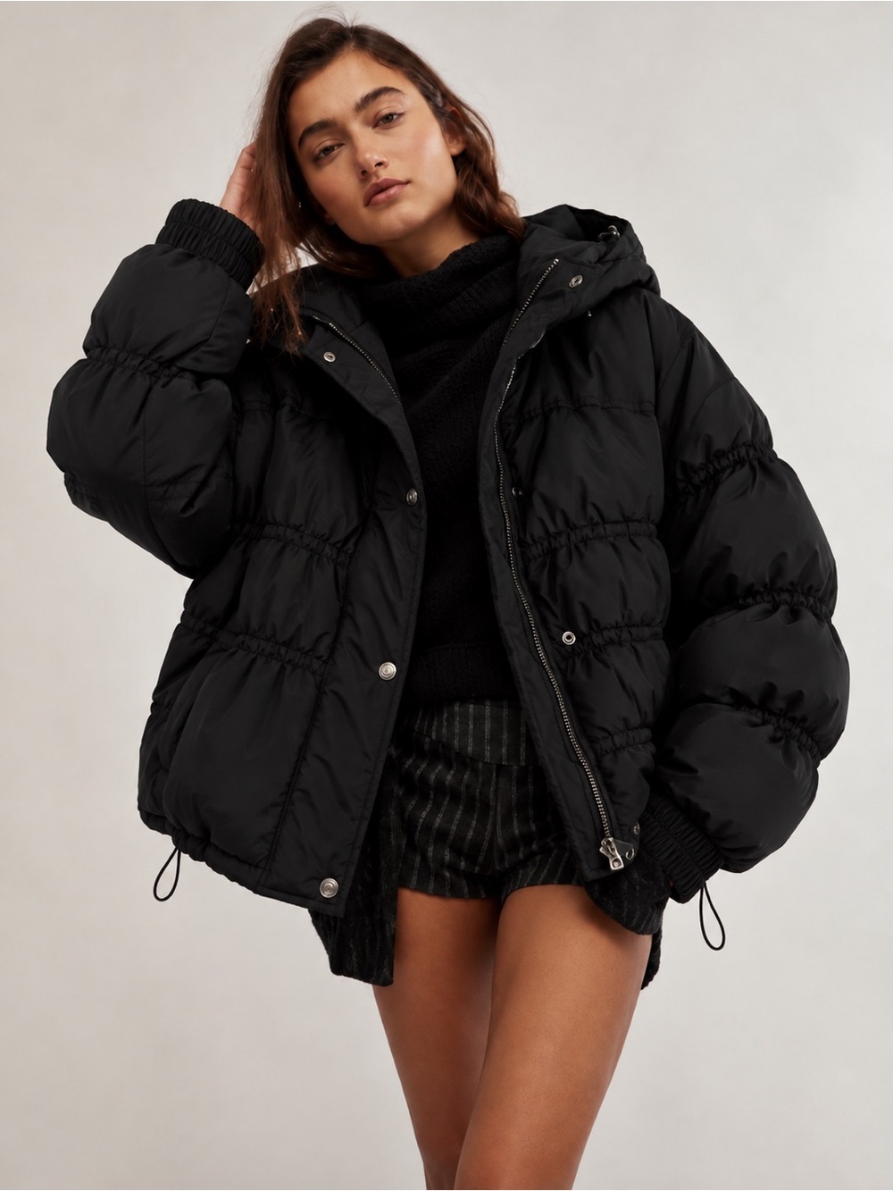 Free People Party Of One Solid Puffer Jacket NWOT